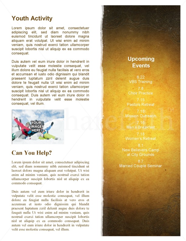 Combat Church Newsletter Template | page 4