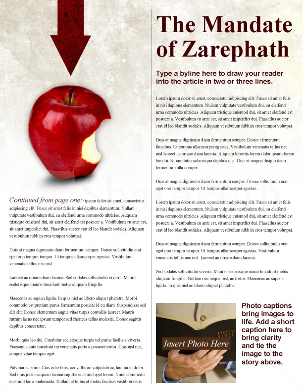 Apple Church Newsletter Template | page 3