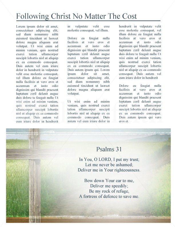 The Path Church Newsletter Template | page 2