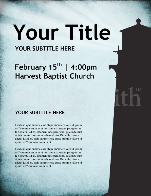 Lighthouse Church Flyer Thumbnail Showcase