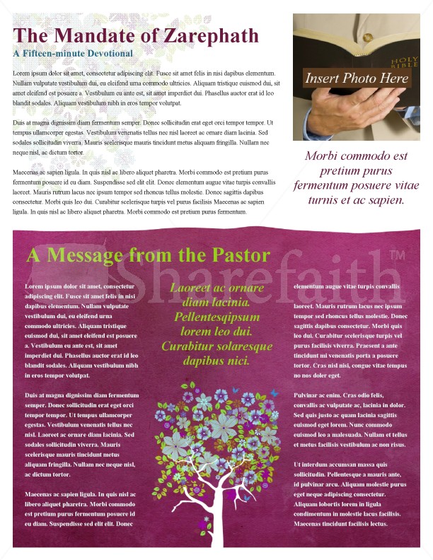 Blossom Tree Church Newsletter Template | page 4
