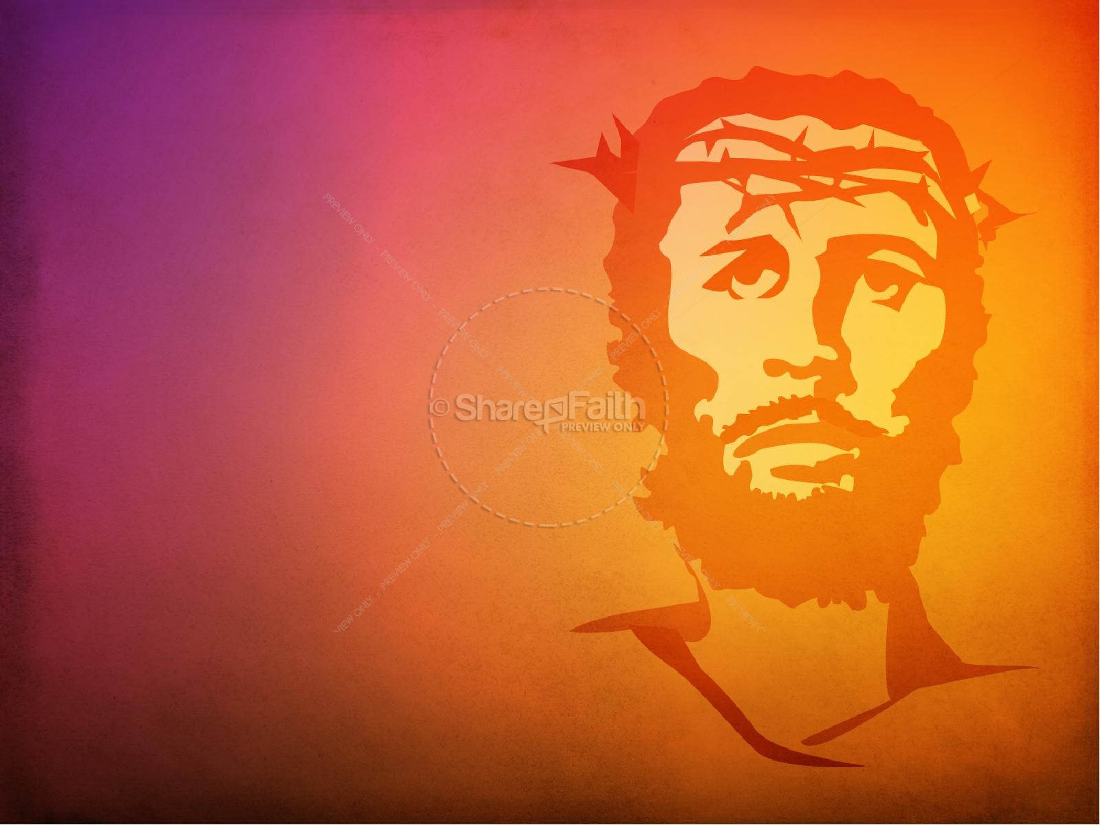 Jesus on the Cross PowerPoint Template Thumbnail 6