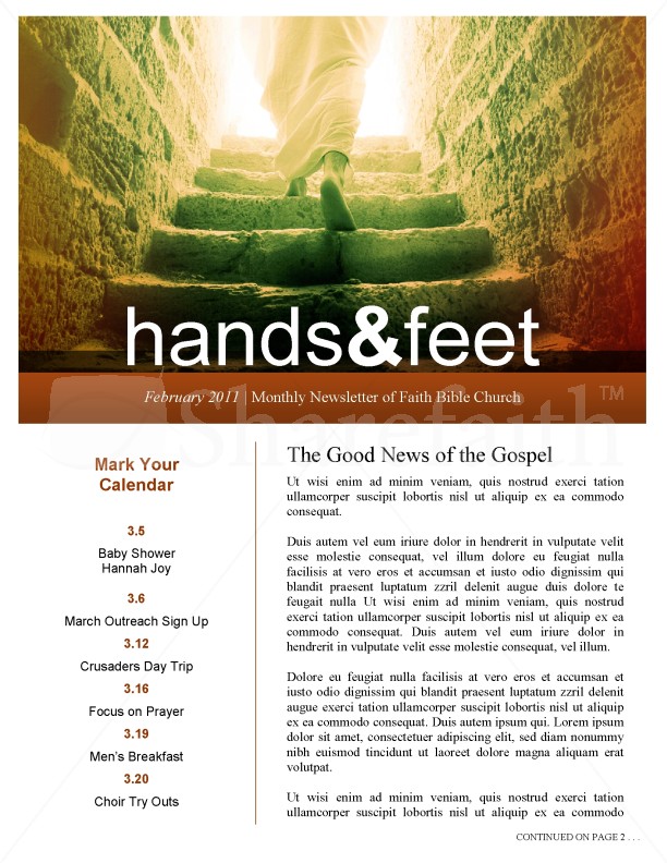 Resurrection of Christ Church Newsletter Thumbnail Showcase