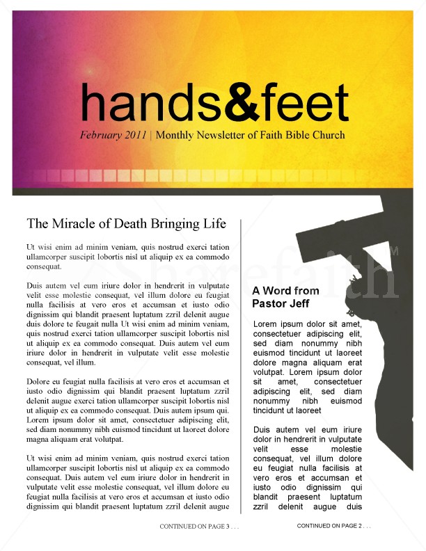 Jesus Cross Church Newsletter Thumbnail Showcase