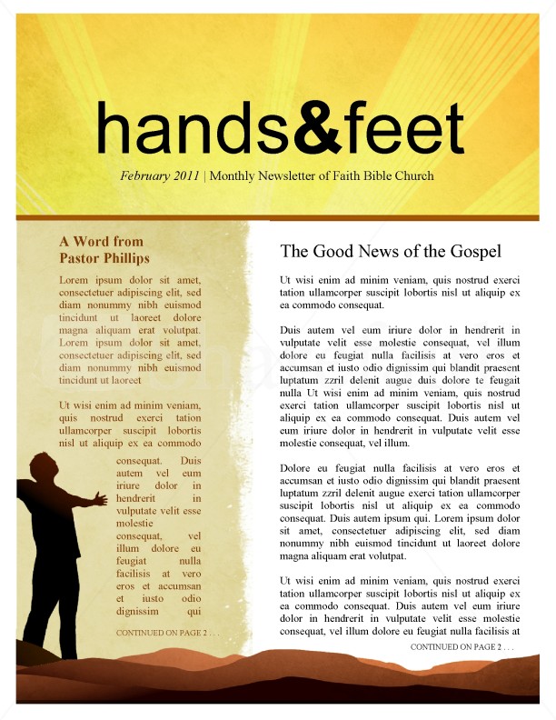 Worshipper Newsletter Template for Church Thumbnail Showcase