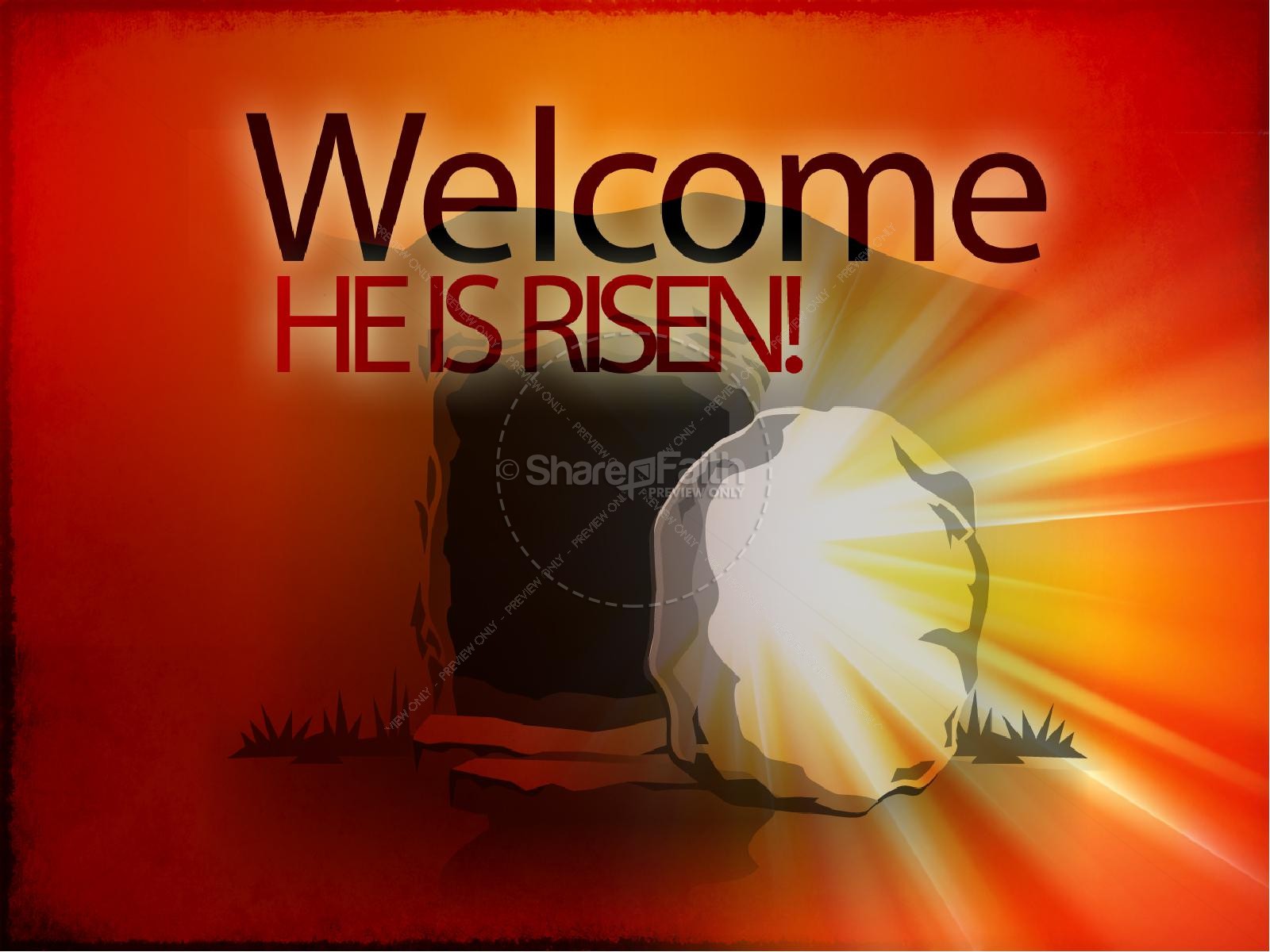 He Is Risen Easter PowerPoint Thumbnail 2