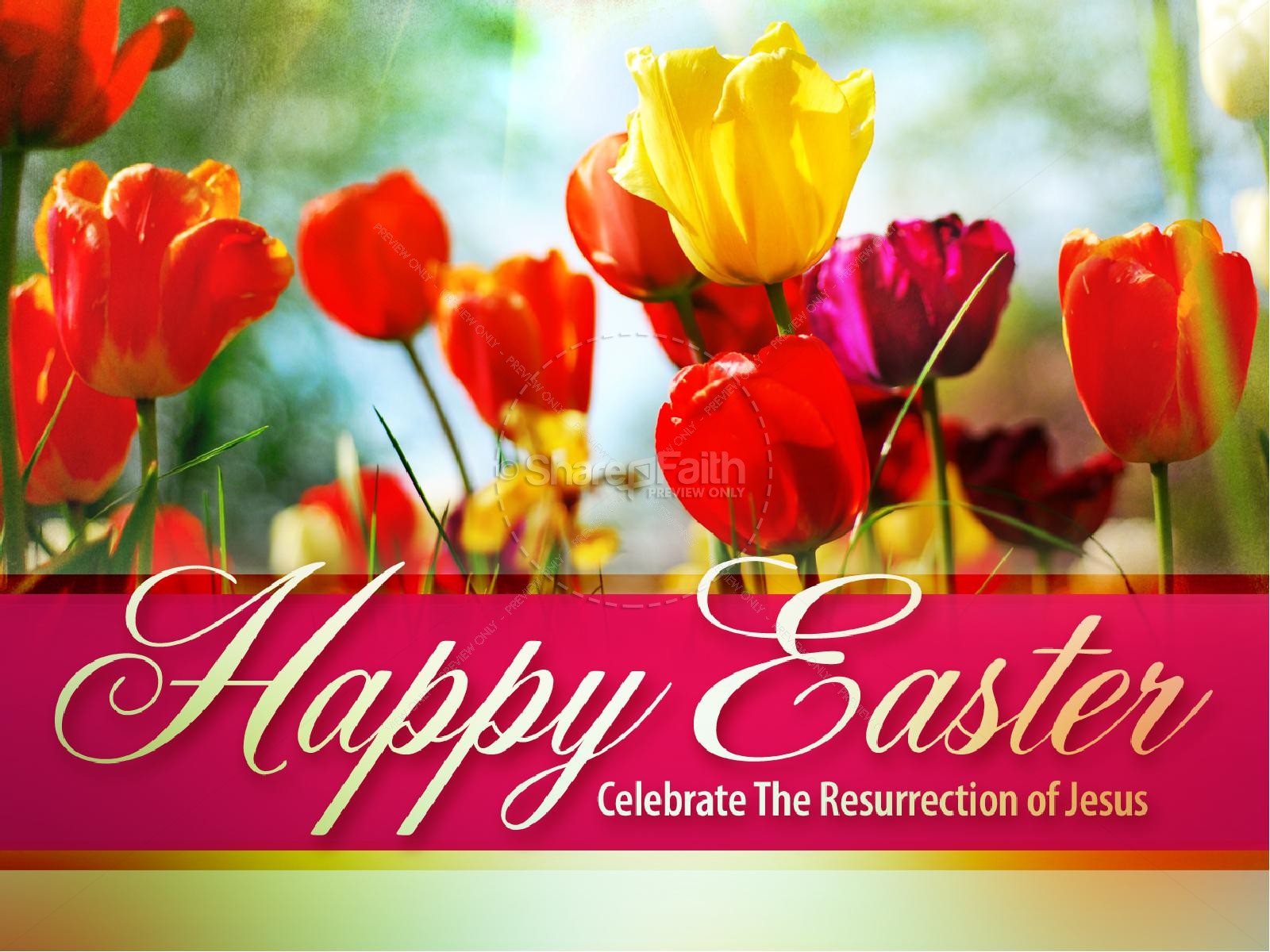 Happy Easter PowerPoint Template Thumbnail 1