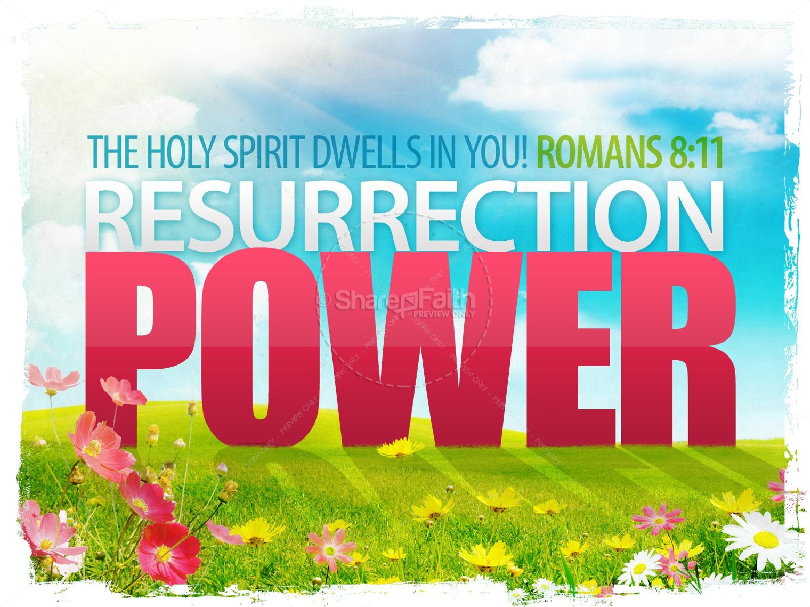 Resurrection Power Sermon PowerPoint Thumbnail 1