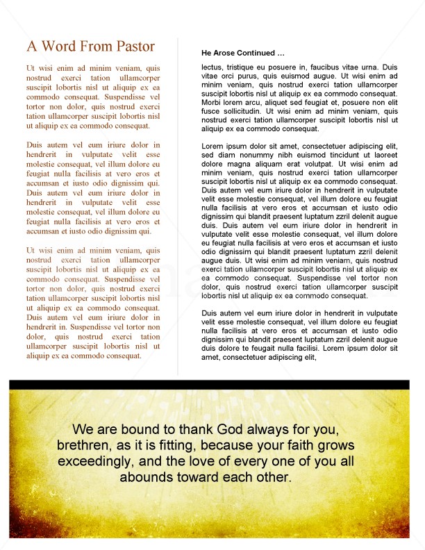 Easter Season Church Newsletter Template | page 2