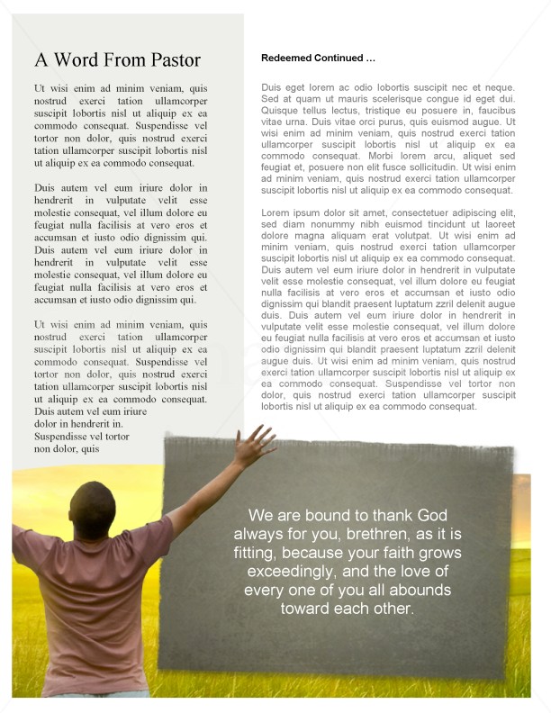 Worshipper Church Newsletter Template | page 2