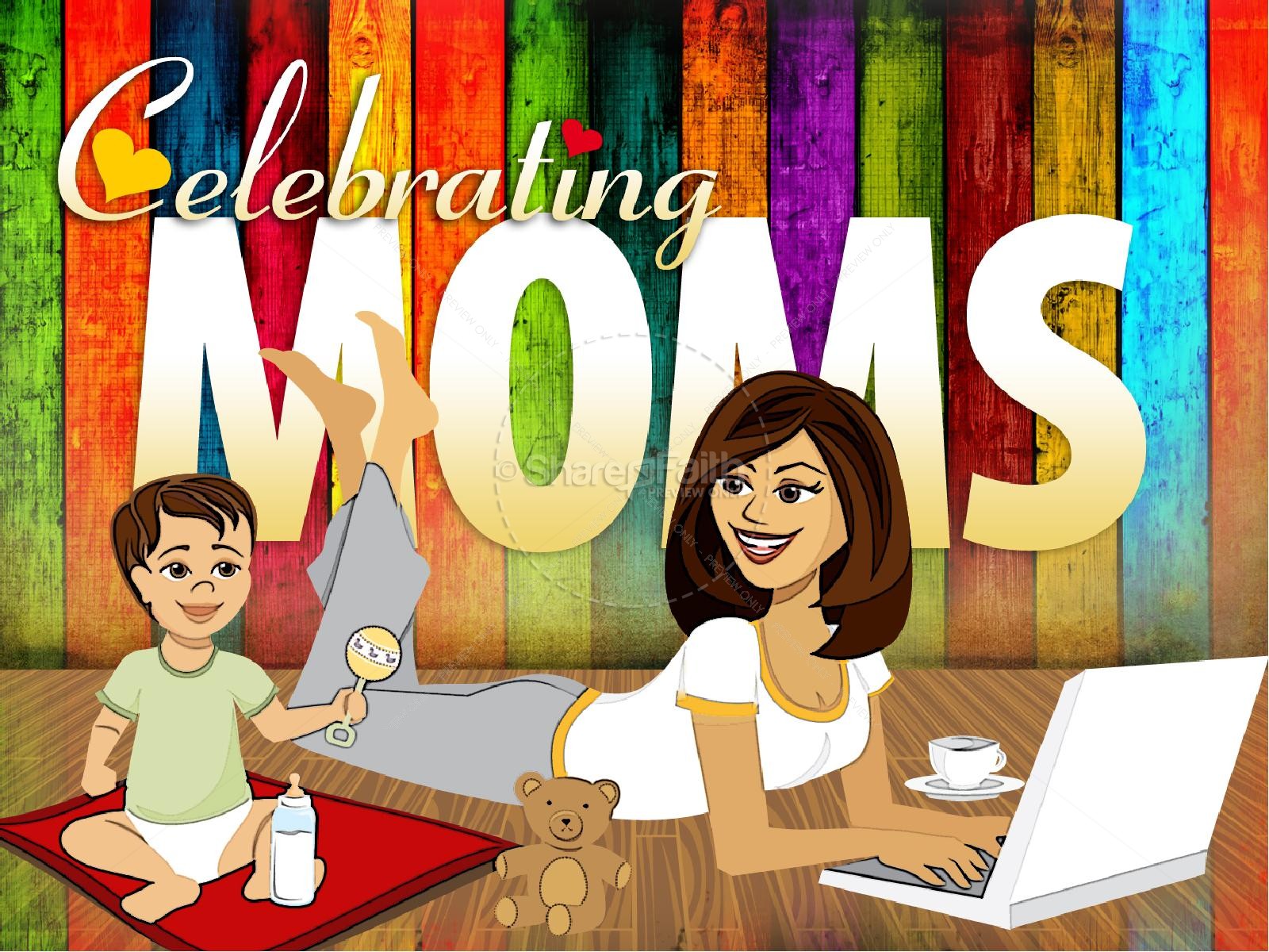 Celebrating Moms PowerPoint  Thumbnail 1