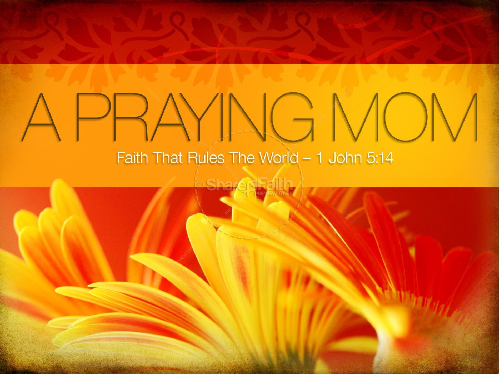 Praying Mom PowerPoint Template