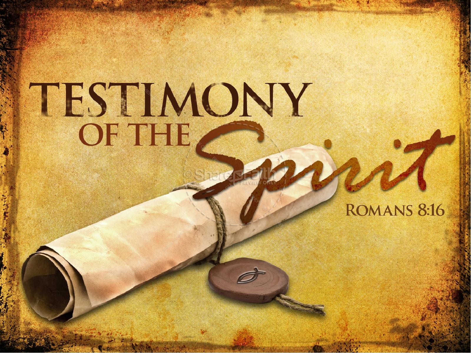 Testimony Of The Spirit Church Powerpoint