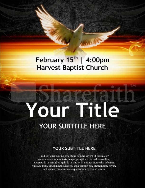 Holy Spirit Dove Church Flyer