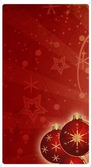 Red Christmas Ornaments Banner Widget Thumbnail Showcase