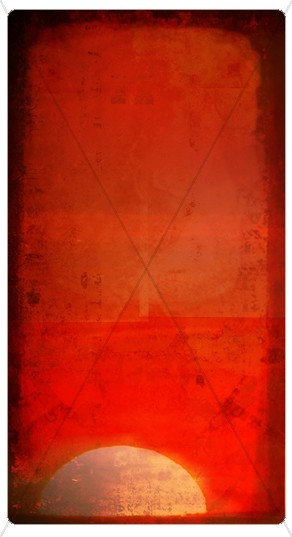Red Sunset Banner Widget
