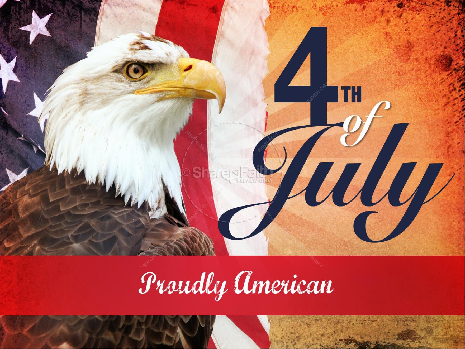 Proud to Be an American Church PowerPoint Thumbnail 1
