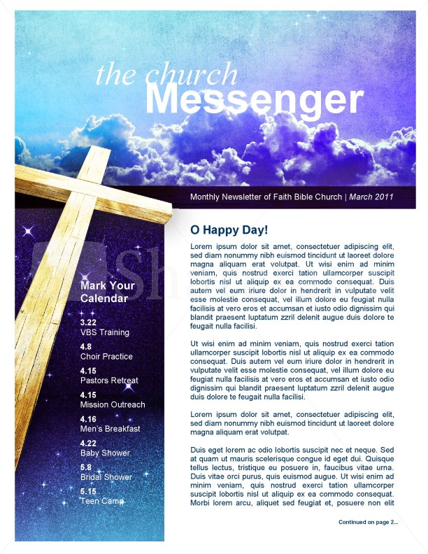 Cross Sky Church Newsletter Thumbnail Showcase