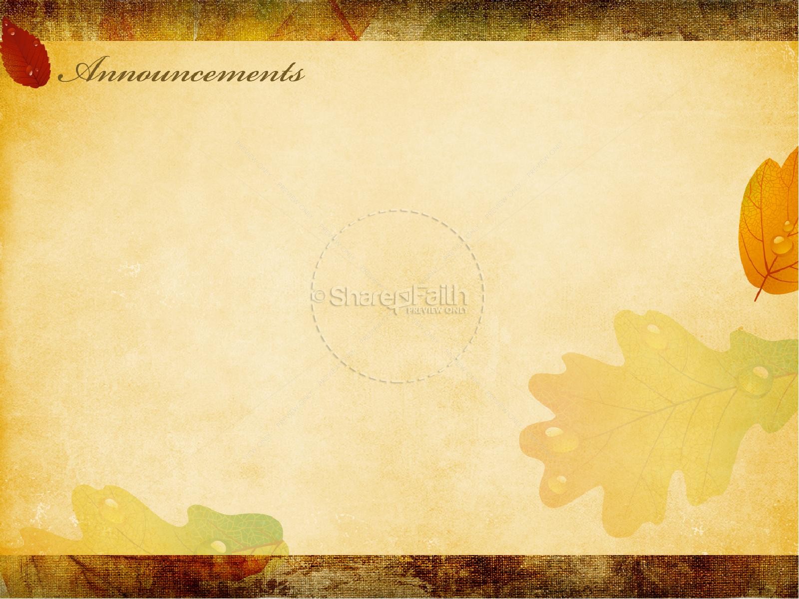 Harvest Celebration PowerPoint