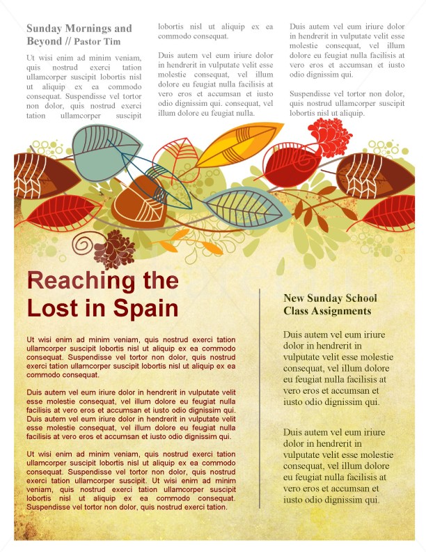 Harvest Church Newsletter Template for Fall | page 4