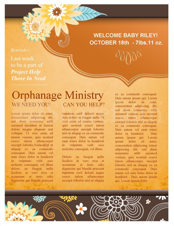 Fall Designs and Decorations Church Newsletter | page 3