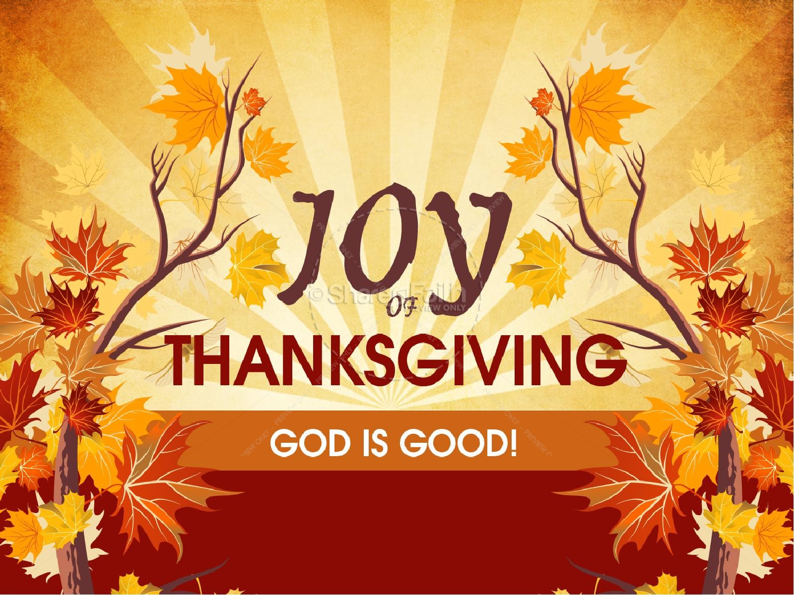 Joy of Thanksgiving PowerPoint