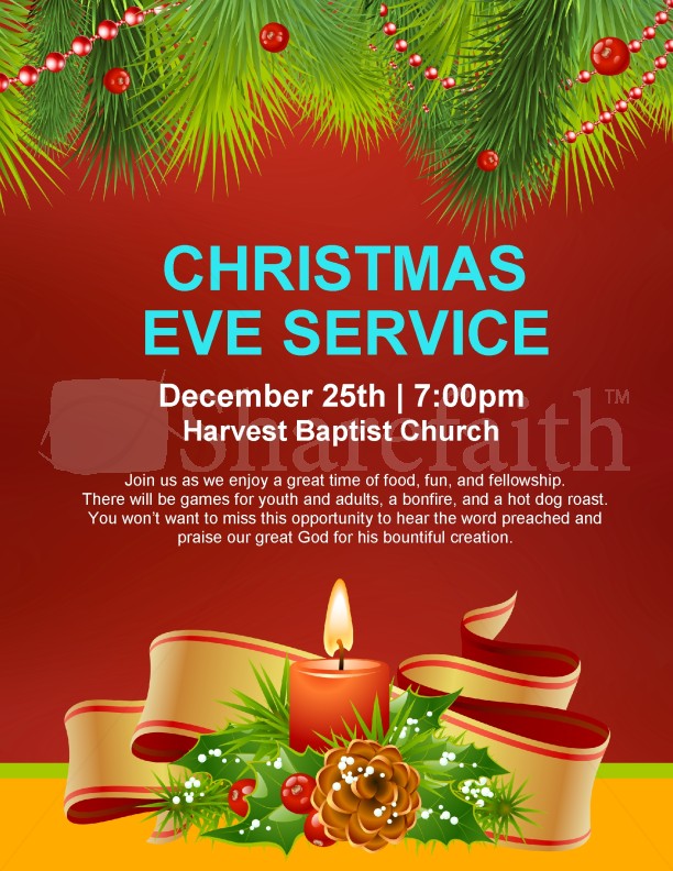 Christmas Eve Service Flyer Thumbnail Showcase