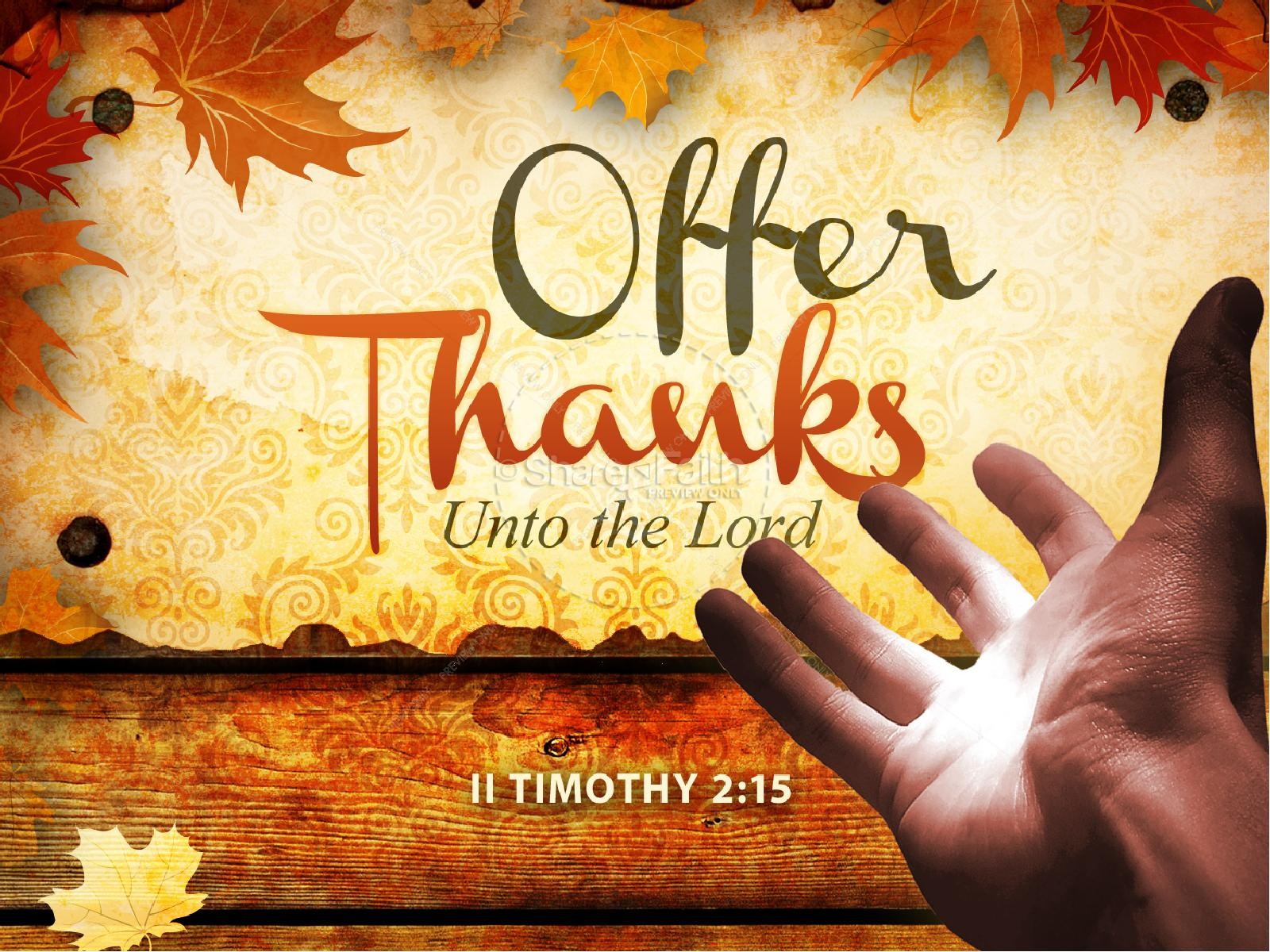 Offer Thanks PowerPoint Sermon