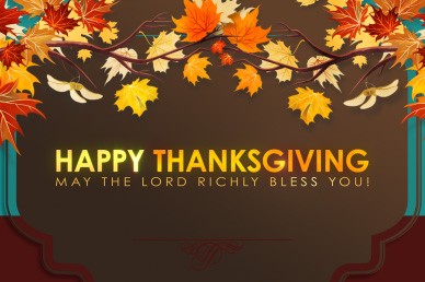 Happy Thanksgiving Leaves Video Loop