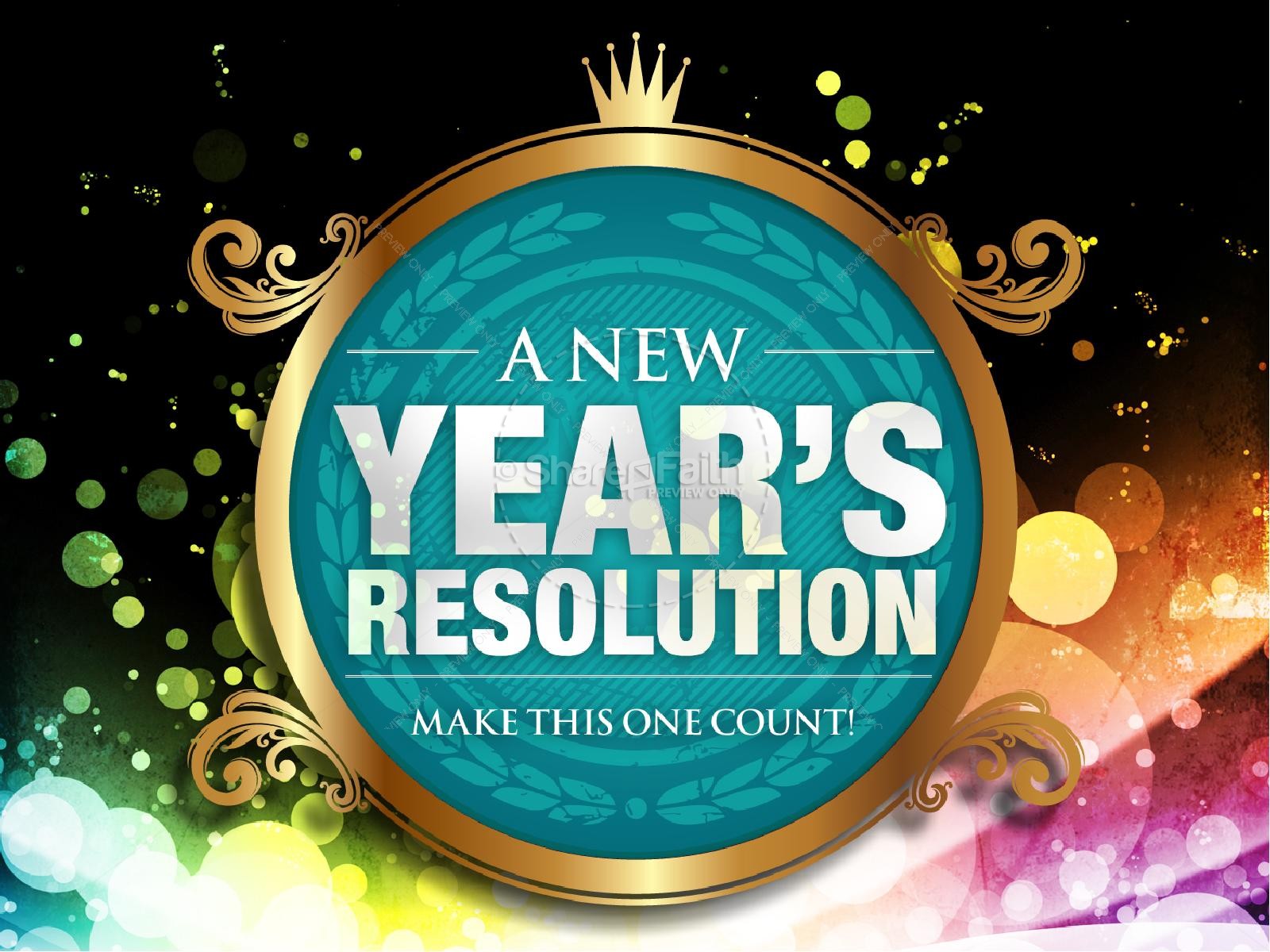 New Year Resolution Church PowerPoint Thumbnail 1