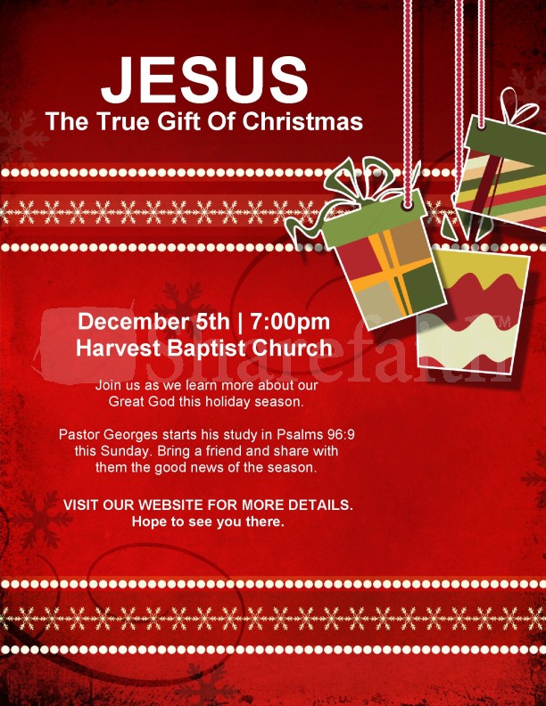 Christmas Gift Church Flyer Thumbnail Showcase