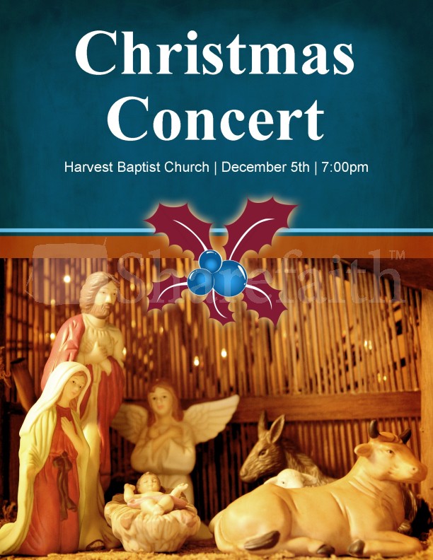 Nativity Flyer Template for Christmas Thumbnail Showcase