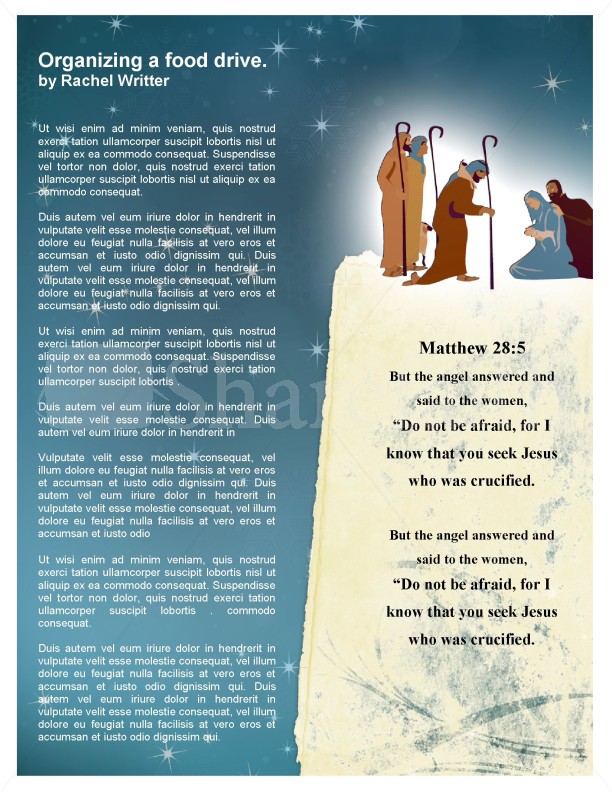 Nativity Church Newsletter Template | page 3