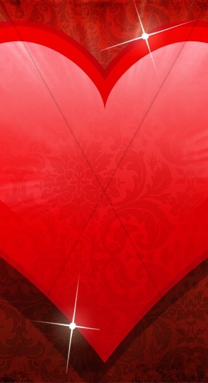 Heart in Red Banner Widget