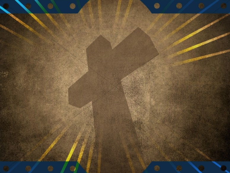 Cross and Rays Worship Background