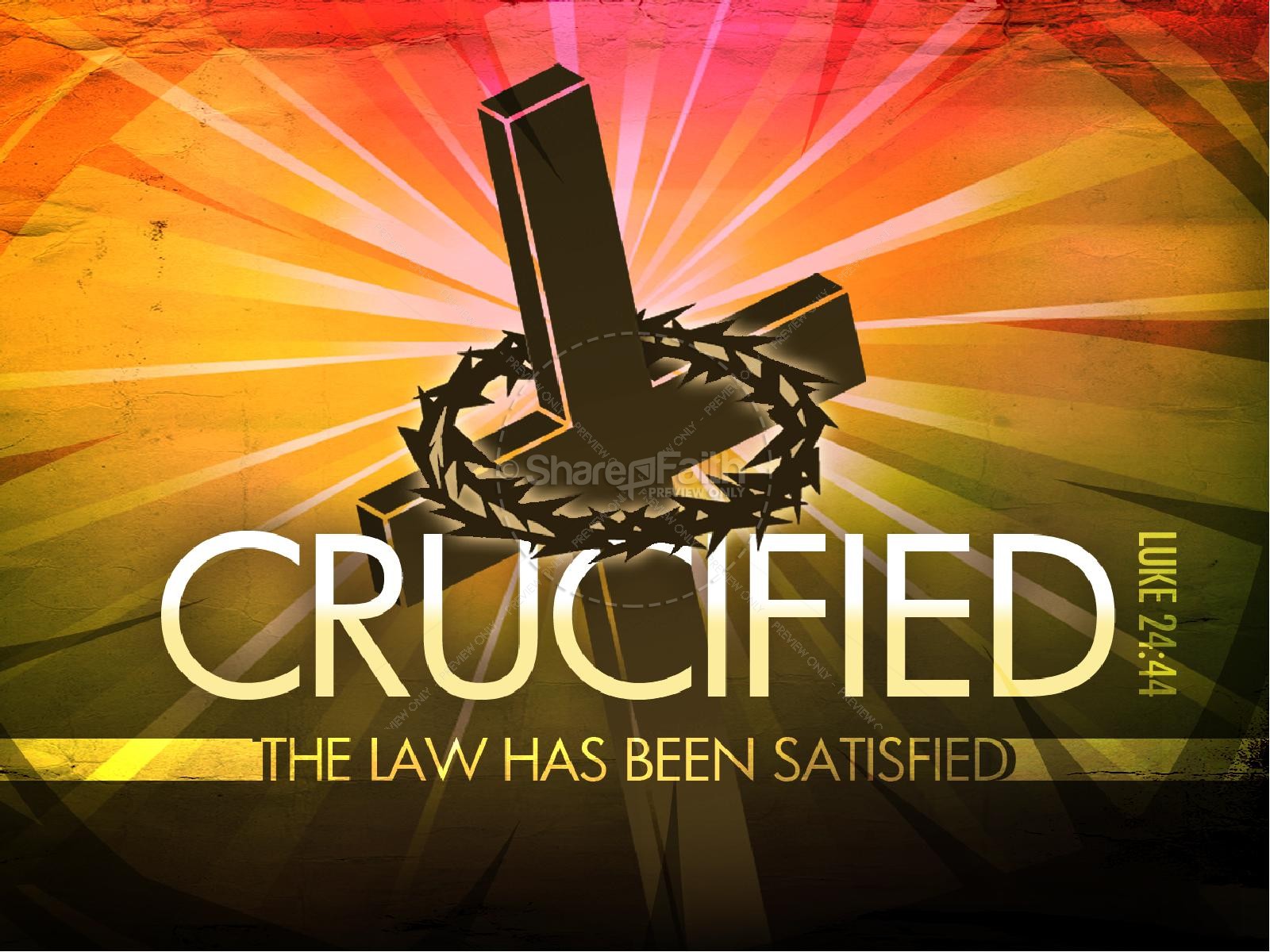 Crucified PowerPoint Thumbnail 1
