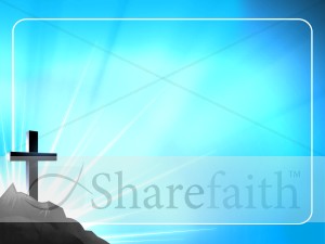 Blue Light Cross Background | Worship Backgrounds