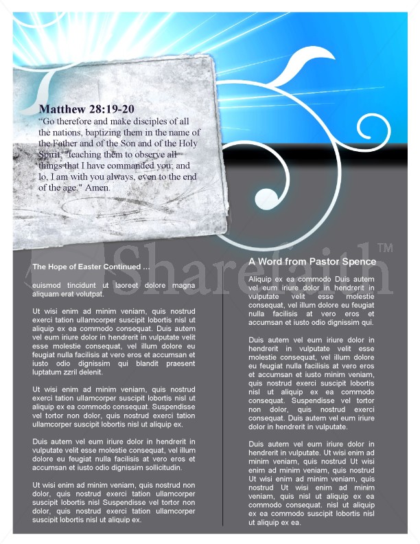 Church Cross Newsletter Template | page 2