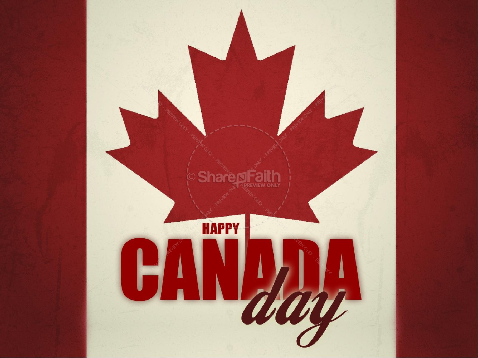 Happy Canada Day PowerPoint Template Thumbnail 1