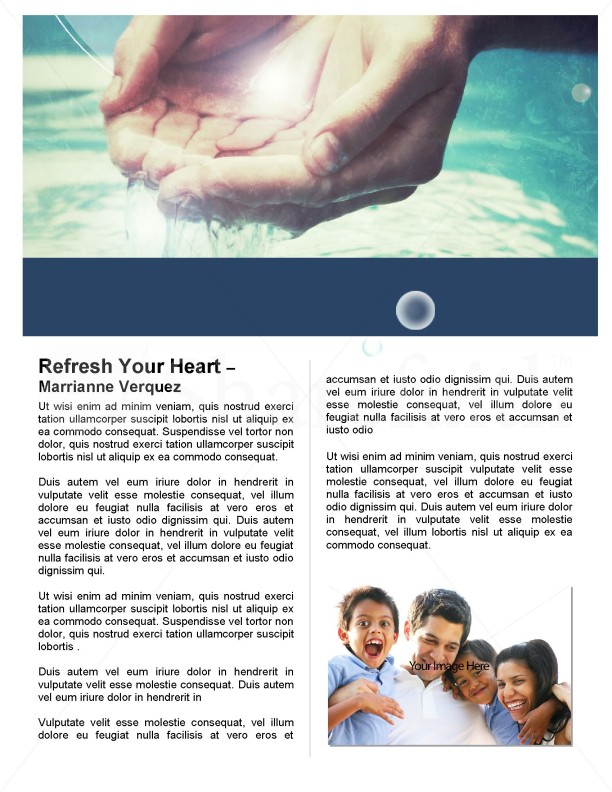 Baptism Church Newsletter Template | page 3