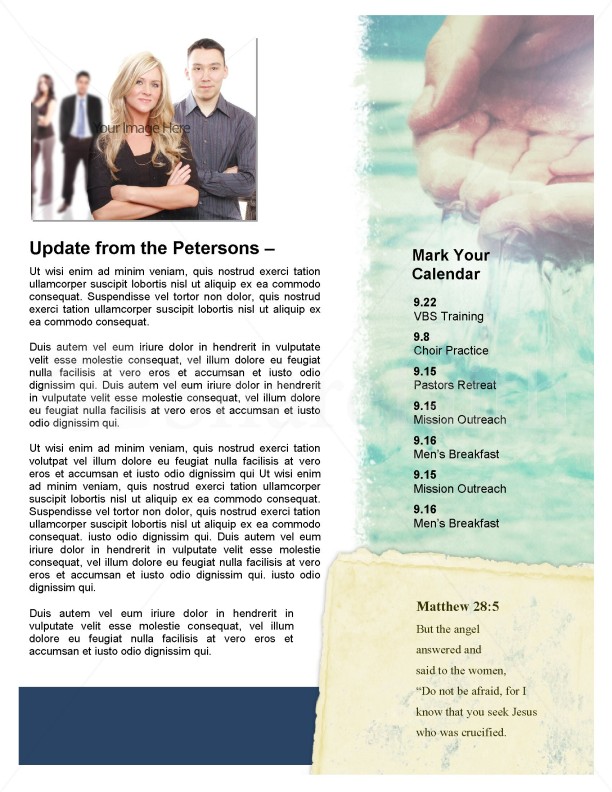 Baptism Church Newsletter Template | page 4