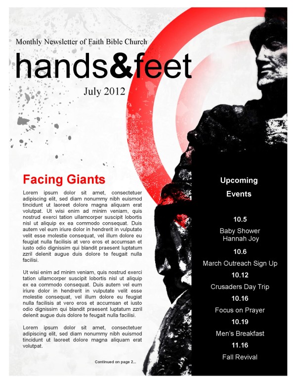 Facing the Giants Church Newsletter