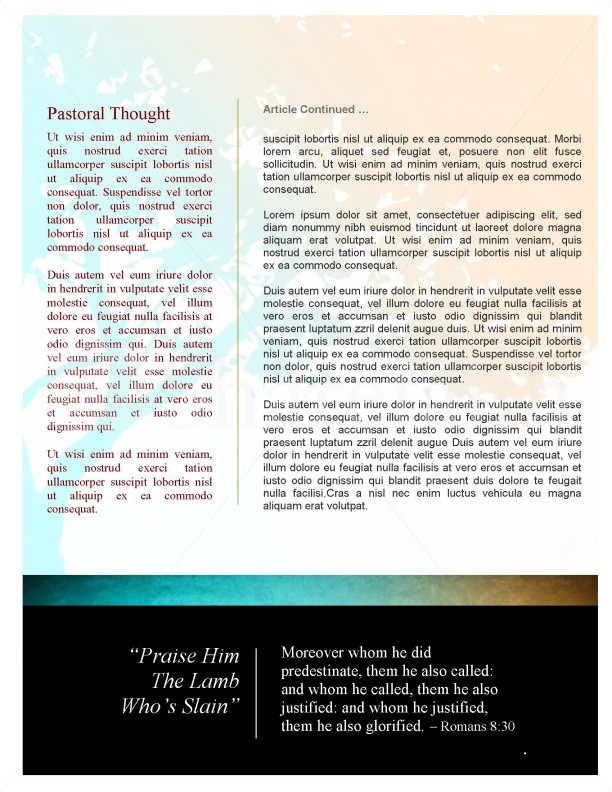 Spiritual Growth Church Newsletter Template | page 2