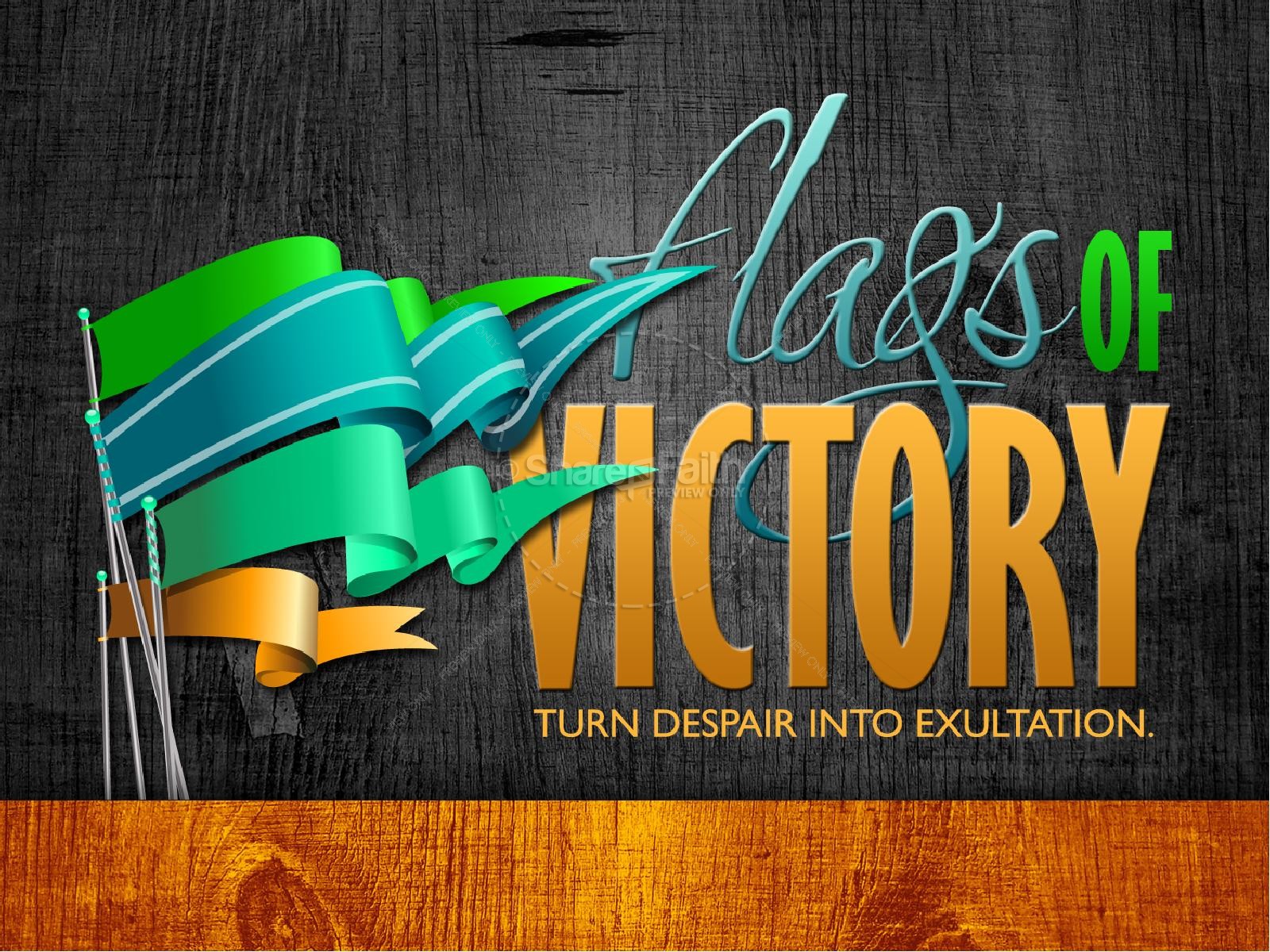 Flags of Victory PowerPoint Template Thumbnail 1