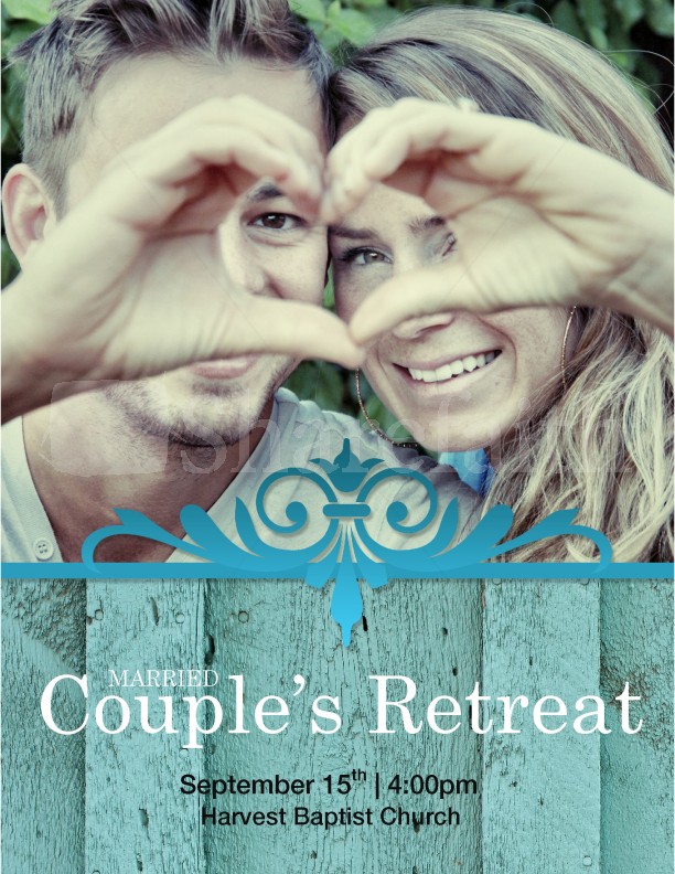 Married Couples Retreat Flyer Template Clover Media 