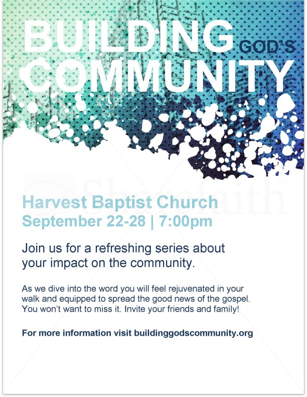 Building God's Community Flyer Thumbnail Showcase
