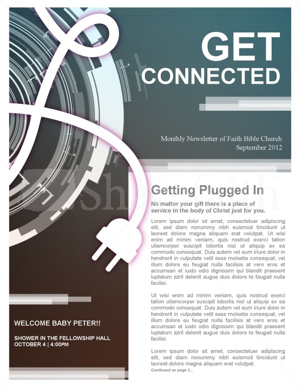 Get Connected Church Newsletter Thumbnail Showcase