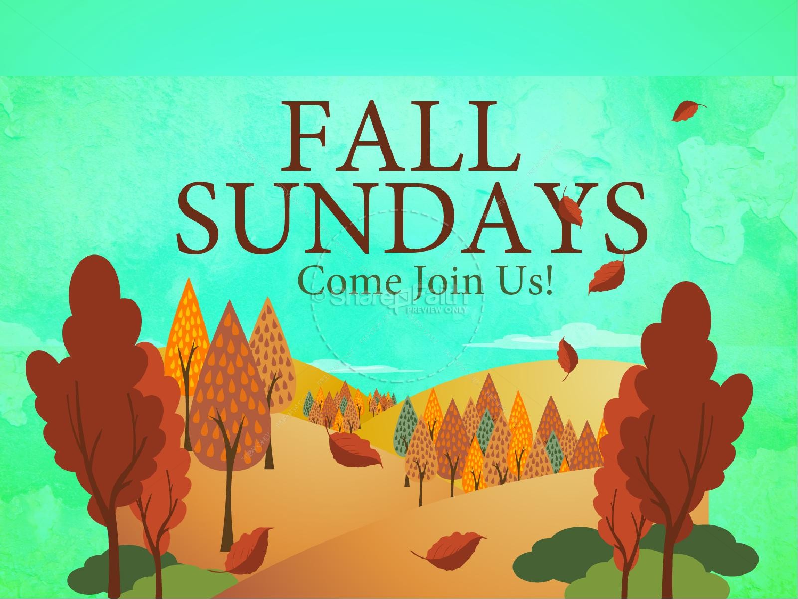 Fall Sundays Church PowerPoint Thumbnail 1
