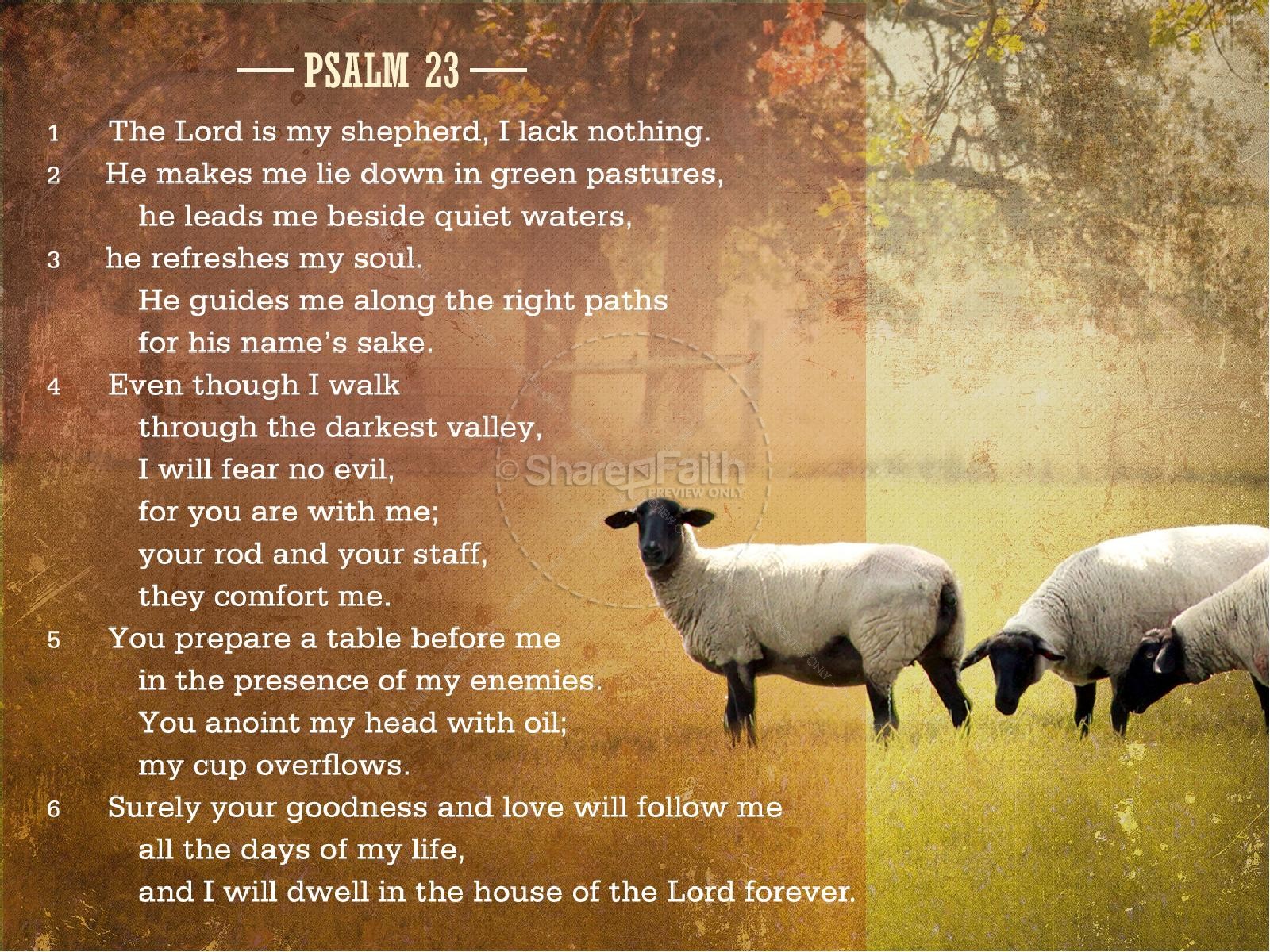 The Lord Is My Shepherd Sermon PowerPoint Template Thumbnail 2