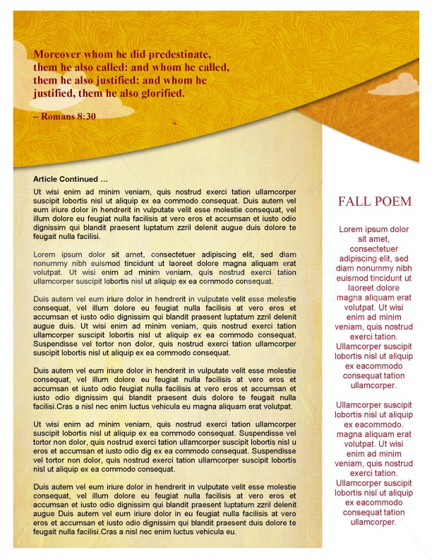 Fall Forest Newsletter Template | page 2